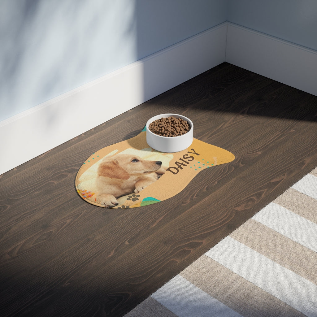 Custom photo of beloved fur babies Pet Feeding Mats