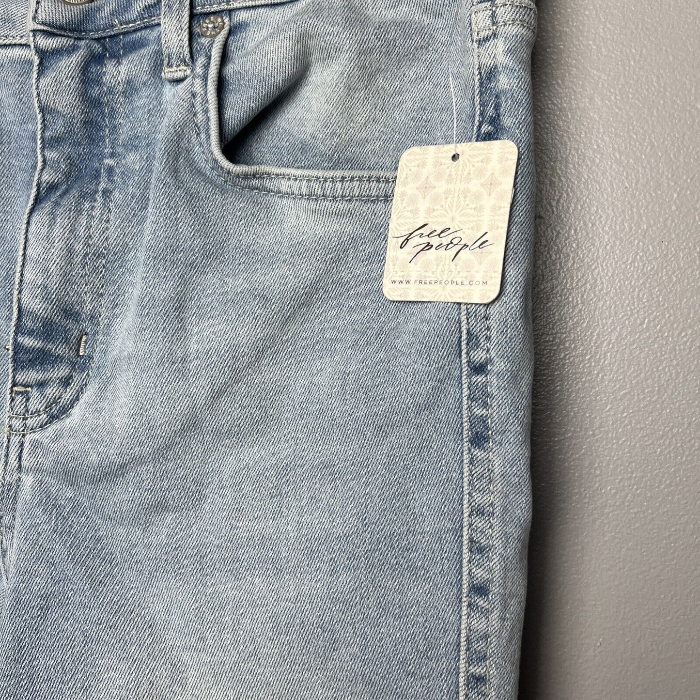 Free People We the Free Raw Hem High-Rise Denim Legging Blue Size 28