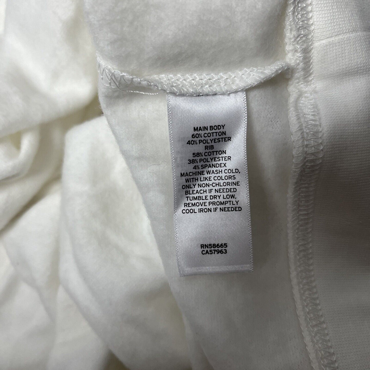 New Abound White Cropped Sweatshirt Size Large