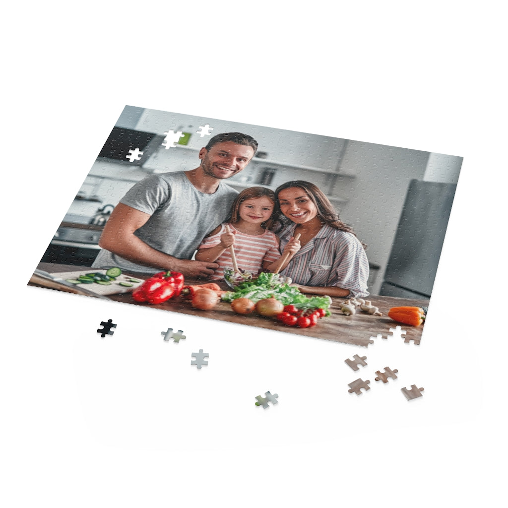 Personalized family picture kitchen Christmas gift Puzzle