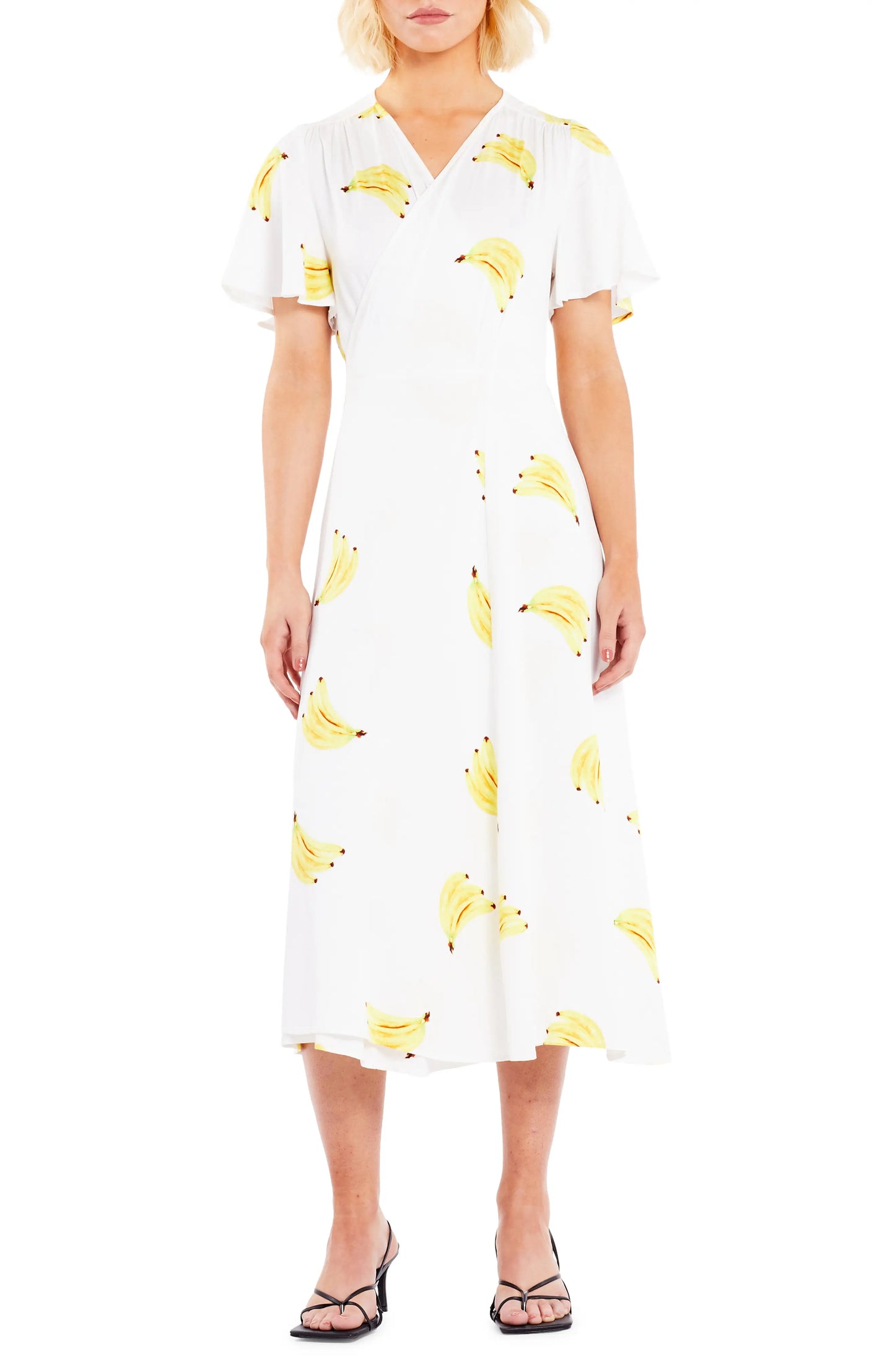 Never Fully Dressed Banana Midi Wrap Dress Size 2 NWT