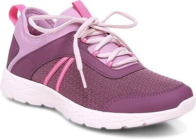 Vionic Womens Brisk Helena Lace-Up Leisure Shoe Supportive Walking Grape Size 9
