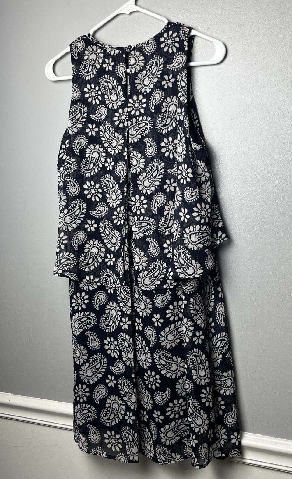 New Tommy Hilfiger NWT Navy Blue Paisley Print Dress Size 4