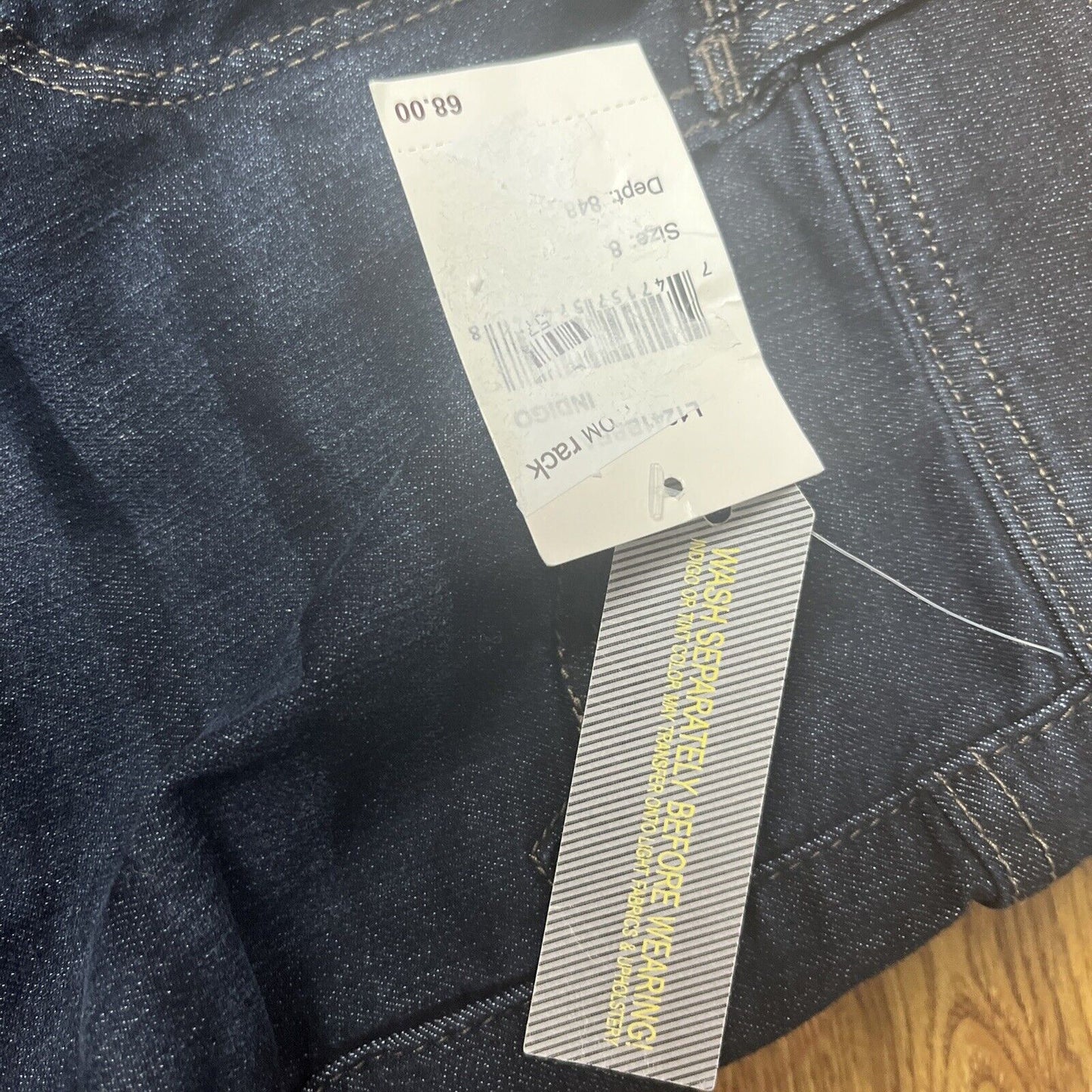 WIT & WISDOM Indigo Dark Blue 'Ab'Solution Itty Bitty Bootcut Jeans 8 Booty Lift