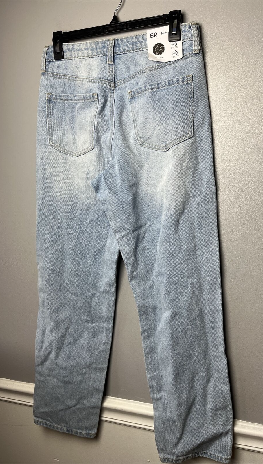 Bp. Women's High Waist Button Fly Mom Jeans Size 28 Light Blue