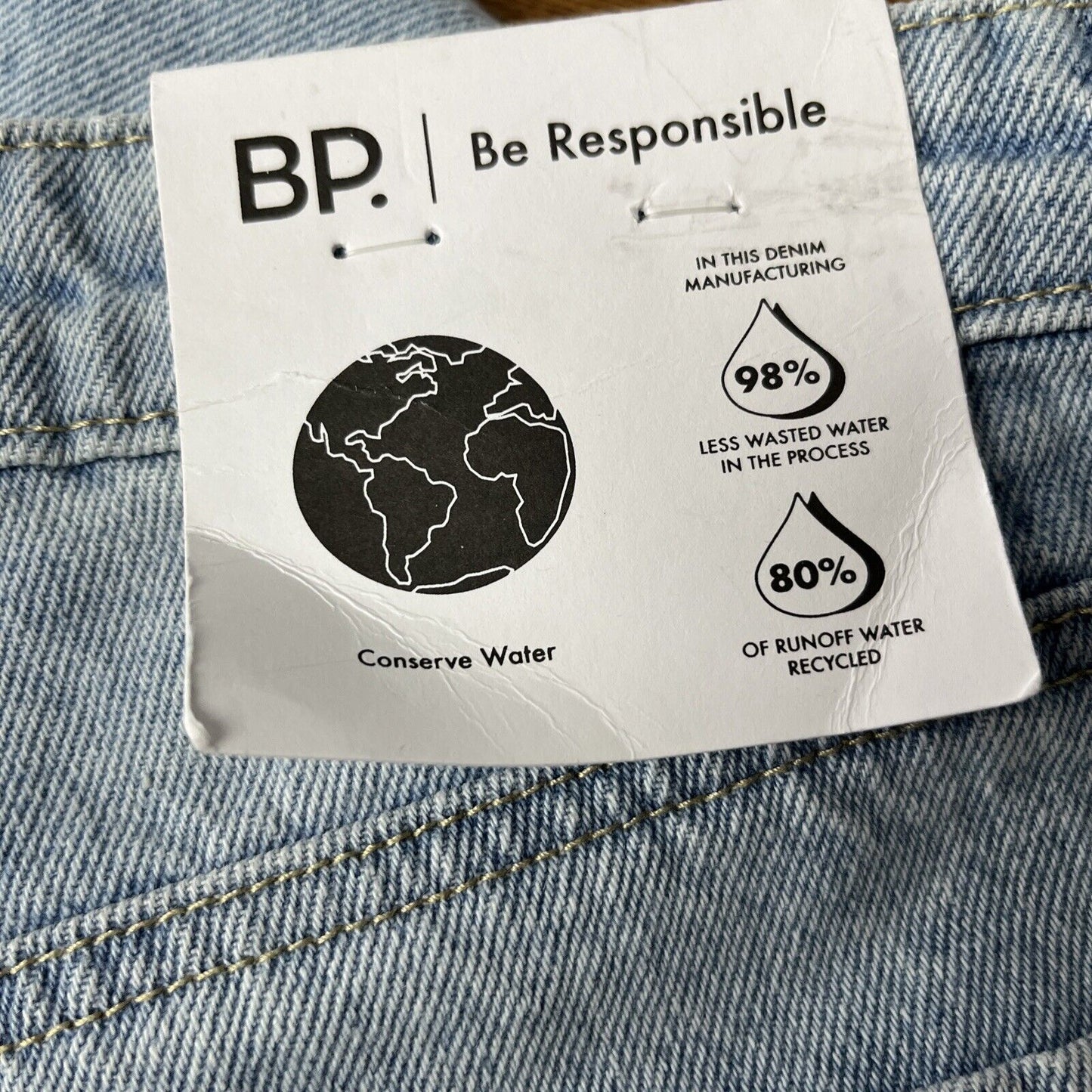 Bp. Women's High Waist Button Fly Mom Jeans Size 28 Light Blue