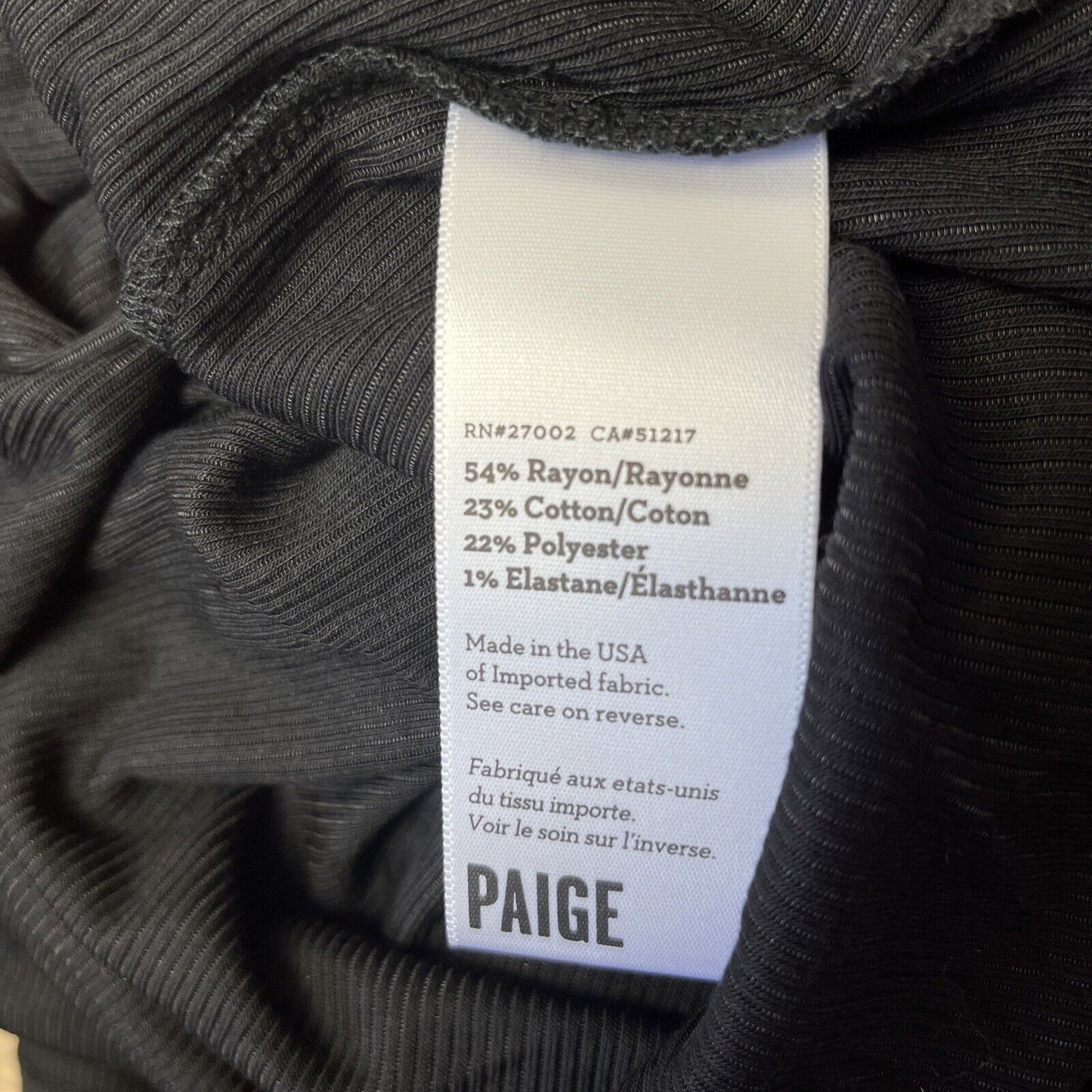 Paige Lace Sleeve Mock Neck Black Top Size Small