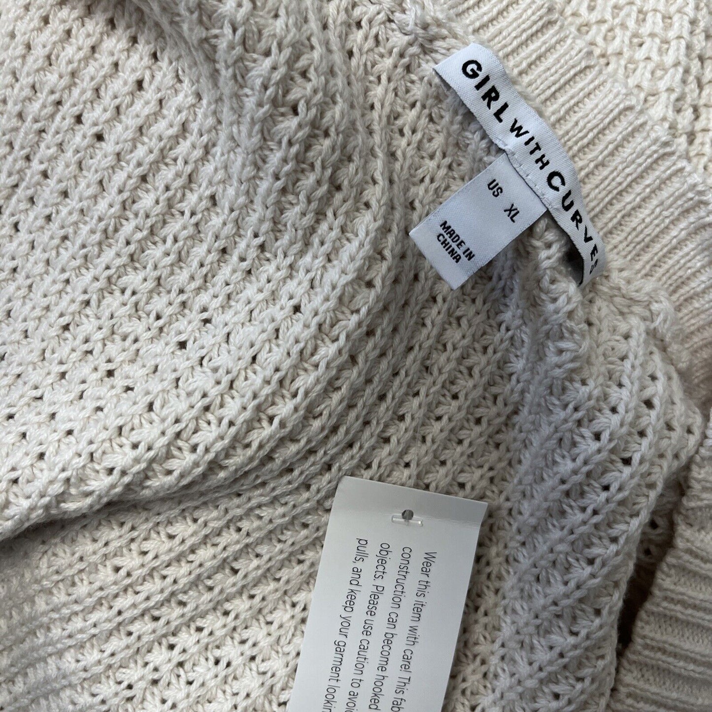 Girl With Curves Textured Cardigan Stone XL A493098