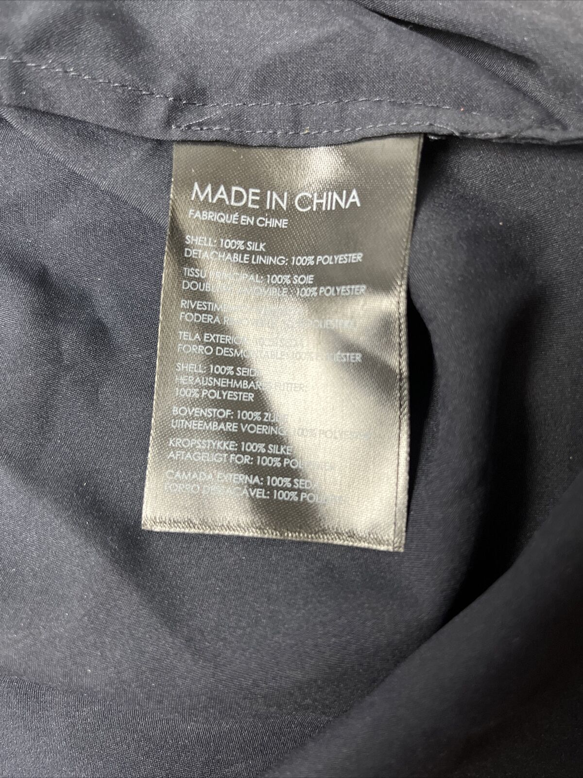 Club Monaco Womens Dress Size 4 Navy Blue Silk Pintuck Tunic Style NWD