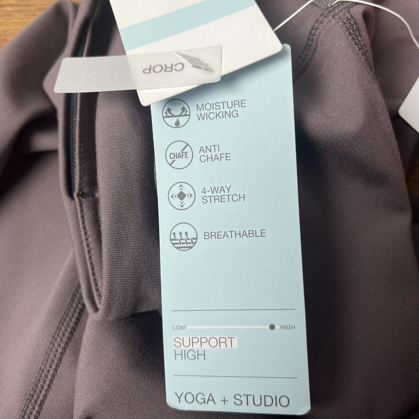 Zella Studio Lite Crop Leggings Grey Sparrow NWT Size XS