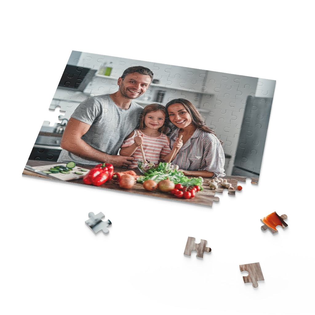 Personalized family picture kitchen Christmas gift Puzzle