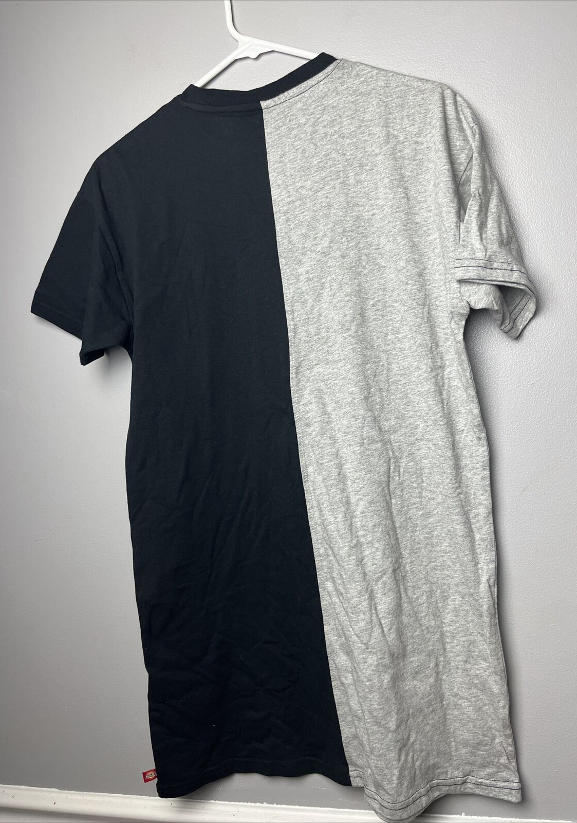 Dickies Split Up Black and Heather Grey Boyfriend Women's T-Shirt Size XS