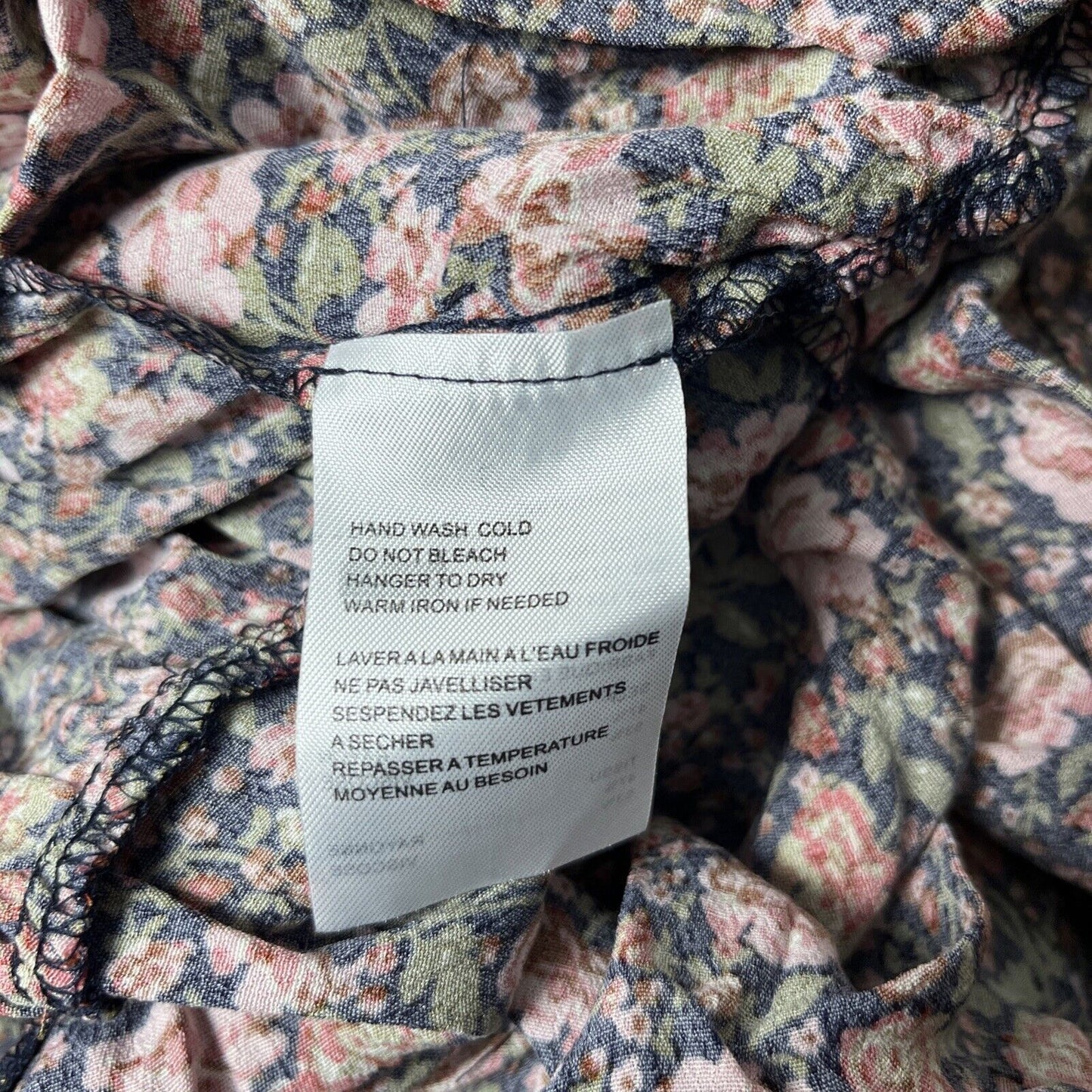 Elodie NWT Mini A Line Dress Floral Puff Sleeve Tie Front Multicolor Size Small