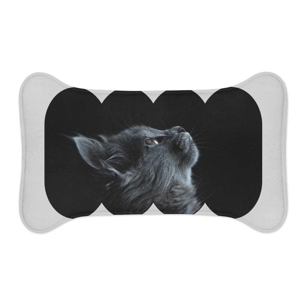 Custom photo black Pet Feeding Mats