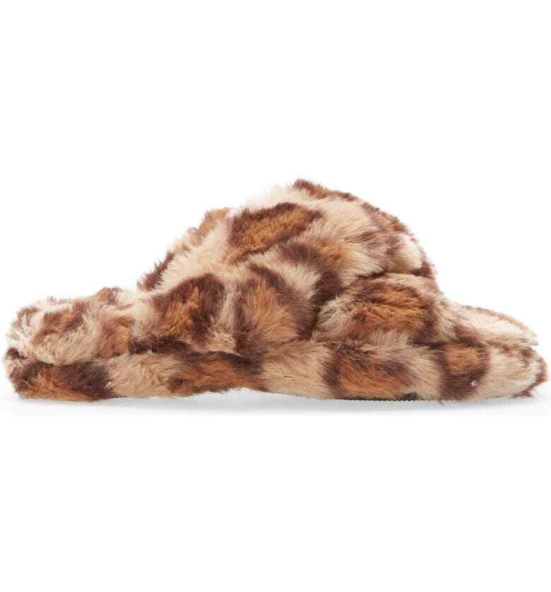 Treasure & Bond Kids NWT Brown Faux Fur Slide Slippers