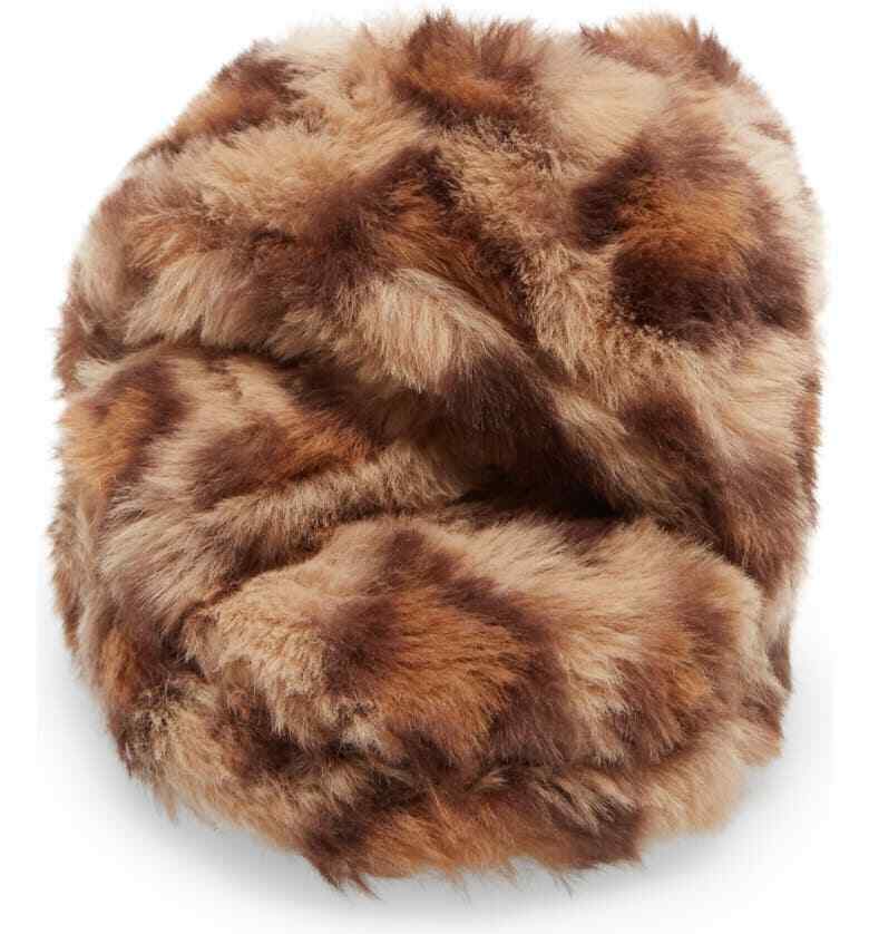 Treasure & Bond Kids NWT Brown Faux Fur Slide Slippers