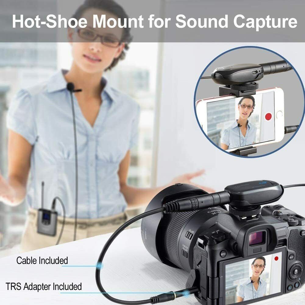 Alvoxcon TG220 Wireless Headset Lavalier Microphone System
