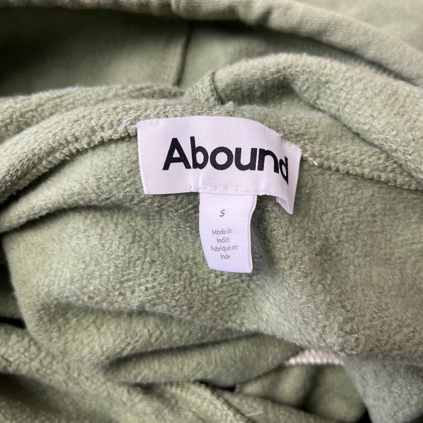 NWT Abound Womens Colorblock Pullover Hoodie Green/White Size Small