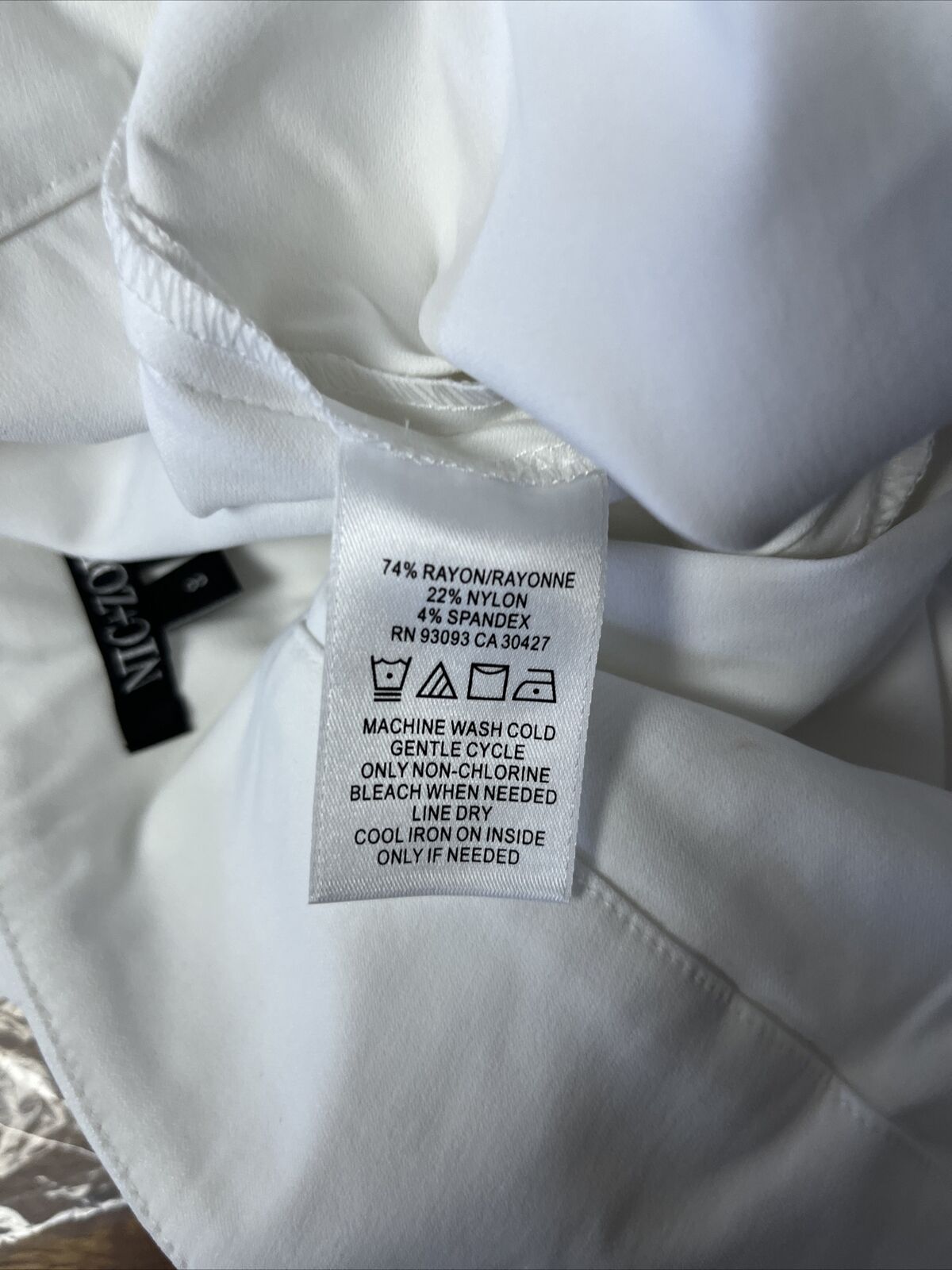 NIC+ZOE Polished Wonderstretch Pants, Size 8 in Paper White