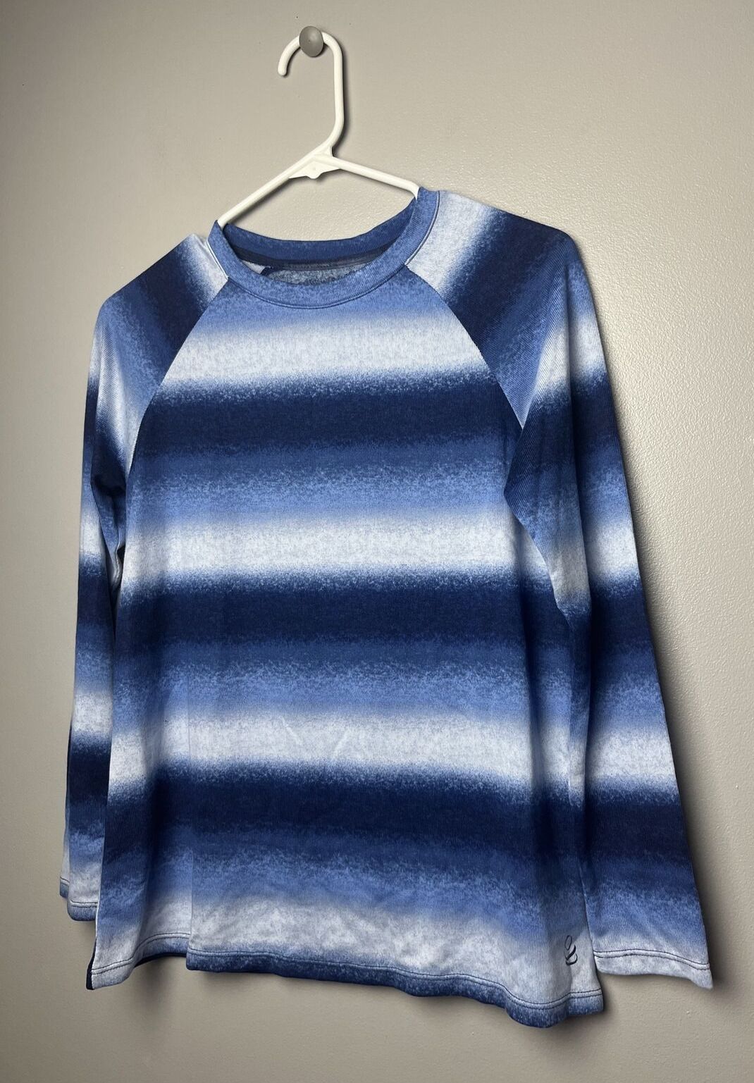Cuddl Duds Regular Ombre Tie-Dye Sleep Set (Blue Ombre, Petite X-Small) A454733