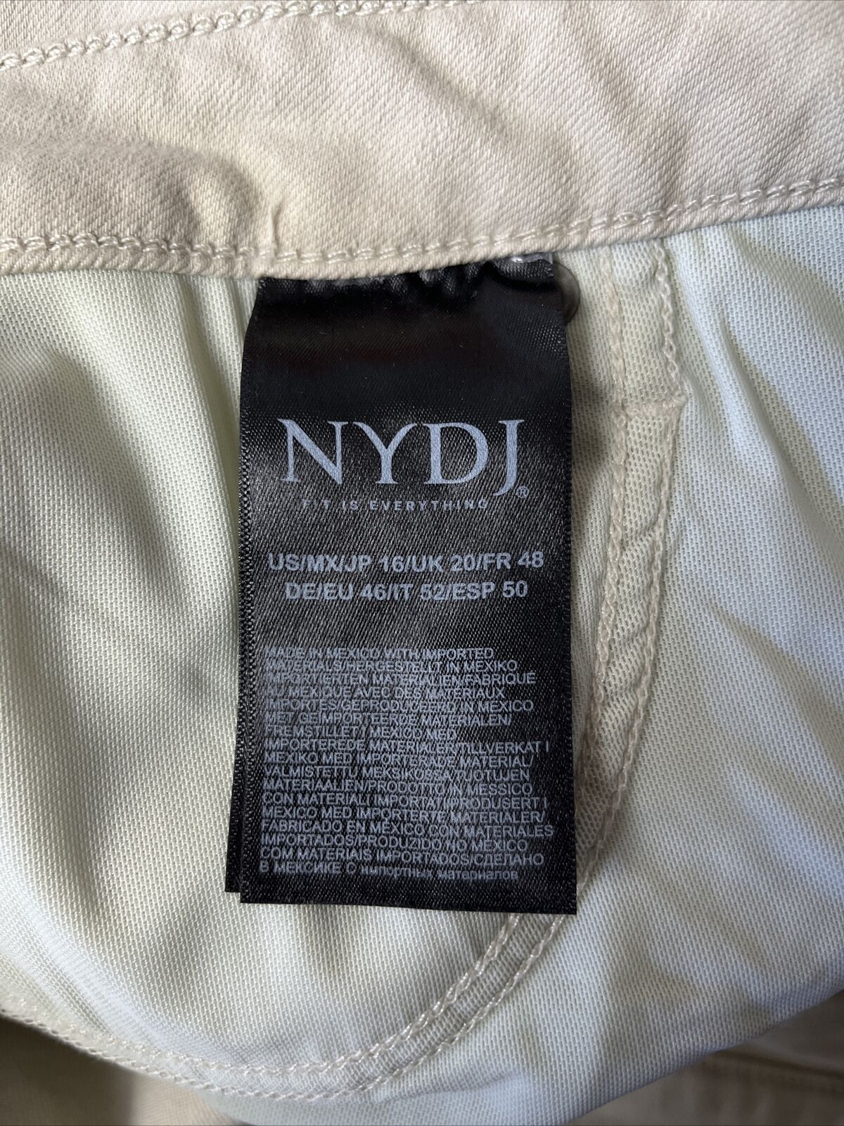 NYDJ Curves 360 Womens Slim Straight Ankle Pant Denim Jean Side Slit Feather 16