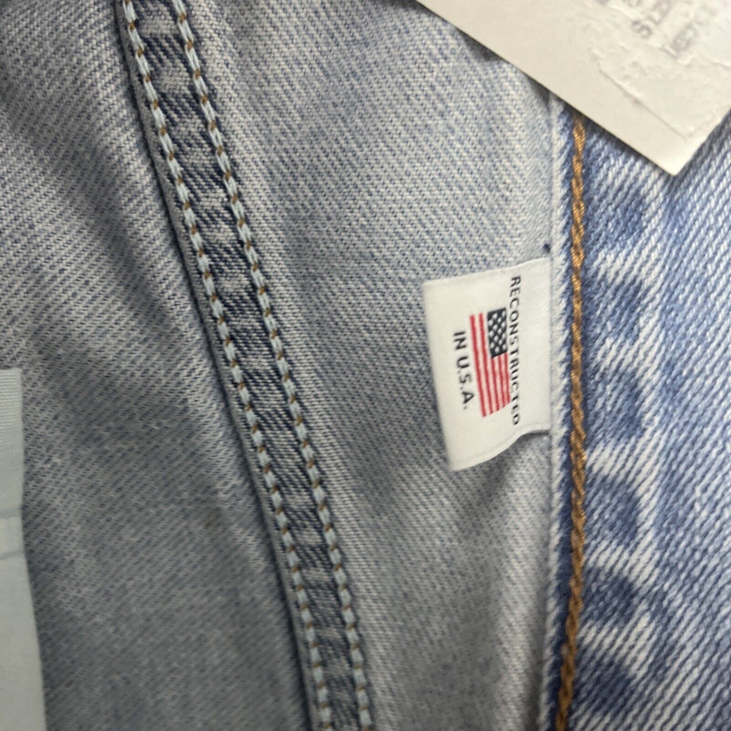Re/done 70s Straight Leg Jeans in Indigo Stripe Size 26 $340 NWT