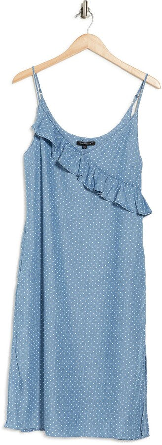 Velvet Heart Oria Ruffle Polka Dot Midi Slip Dress Size Medium