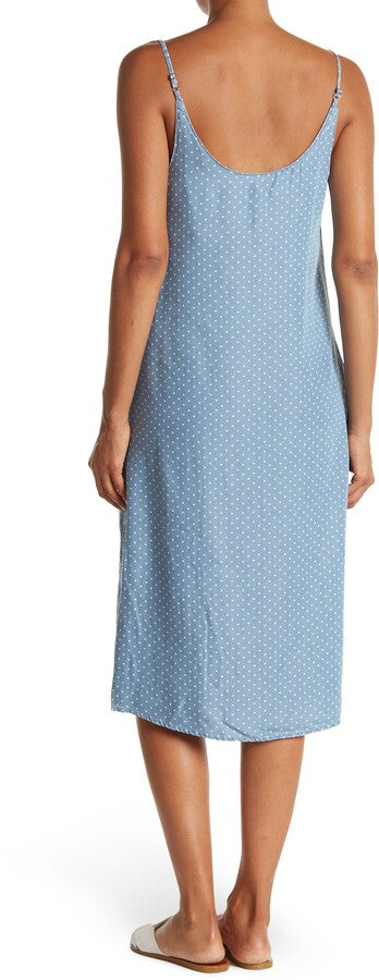 Velvet Heart Oria Ruffle Polka Dot Midi Slip Dress Size Medium