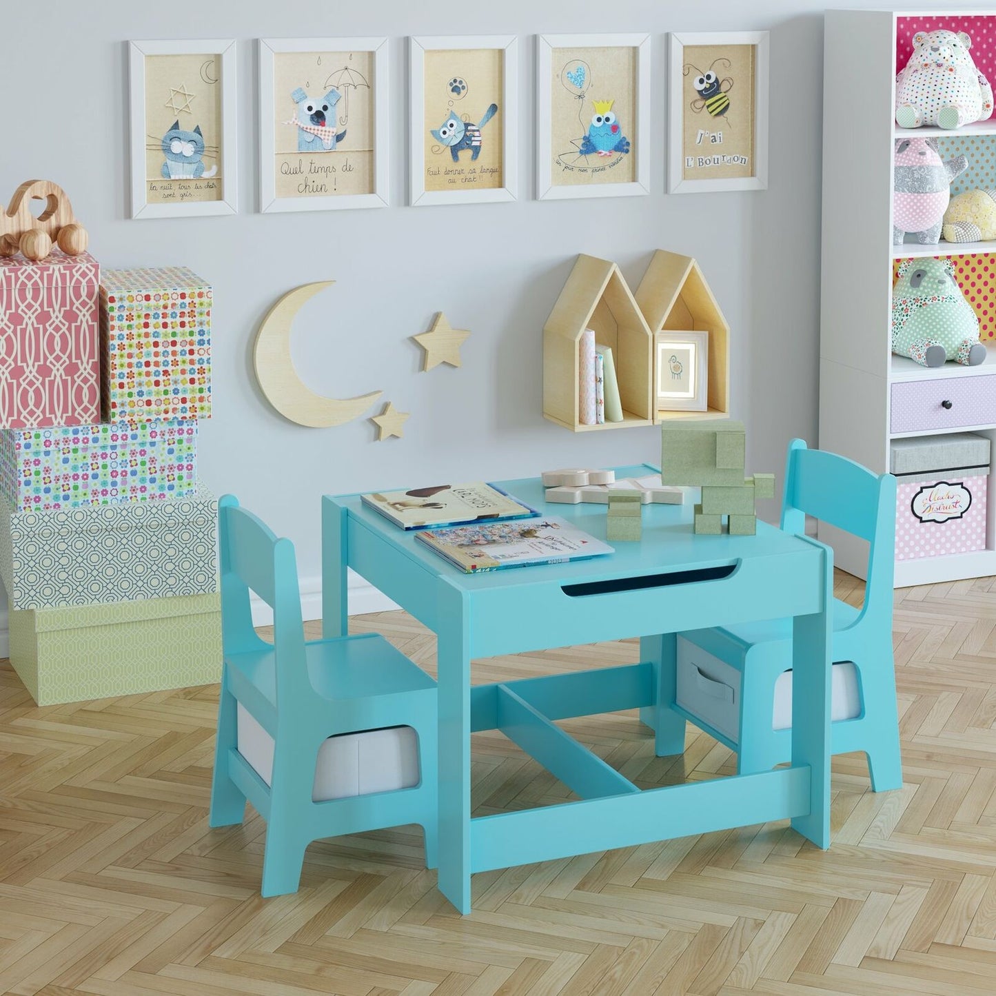 Premium Little Kids Playroom Activity Table And Chair Set