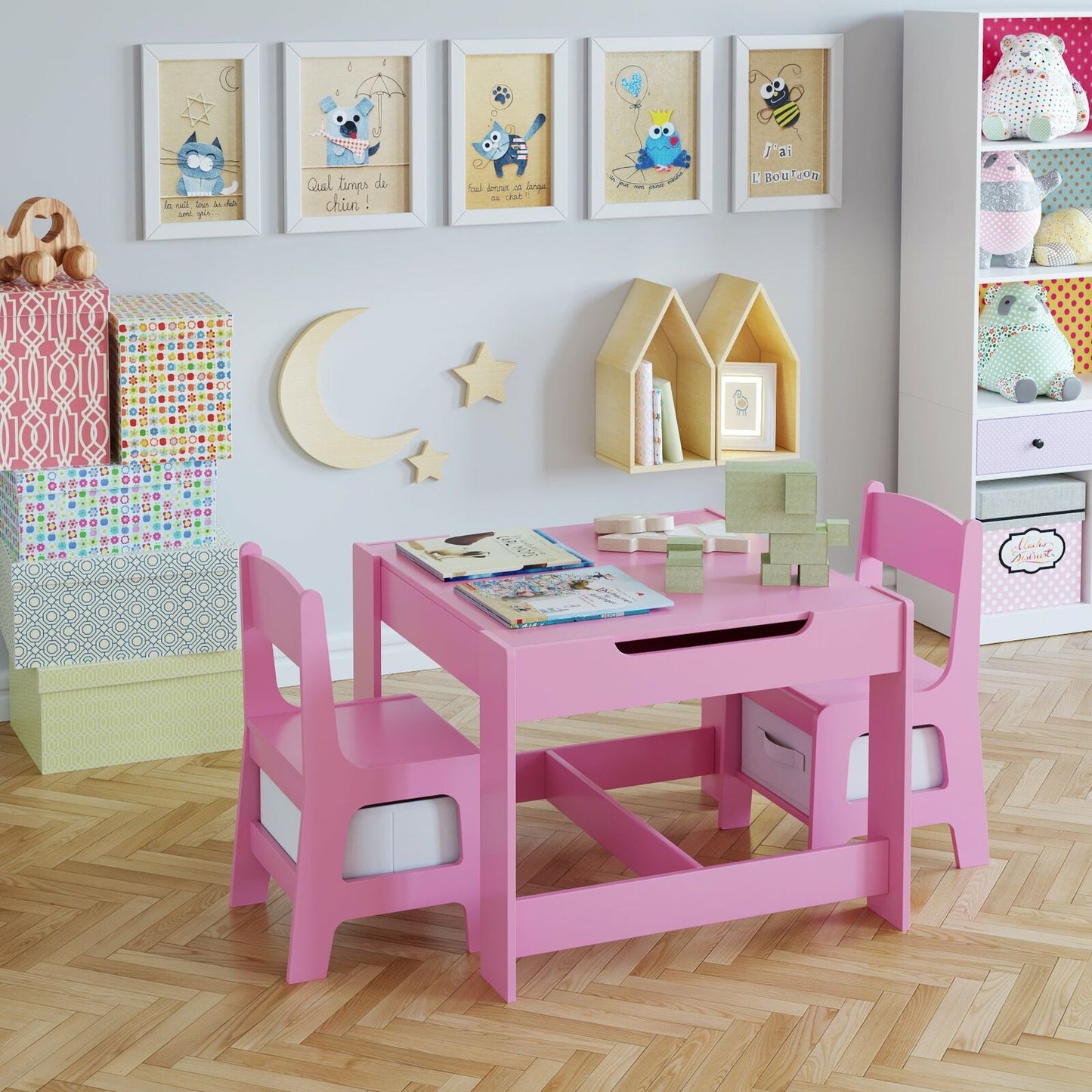 Premium Little Kids Playroom Activity Table And Chair Set