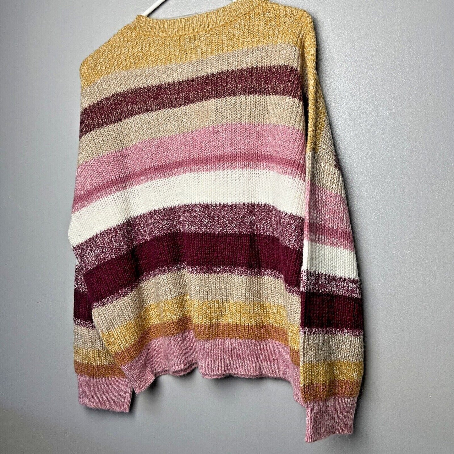 Sanctuary Women's Blur The Lines Striped Sweater, Garnet Stripe, XXL