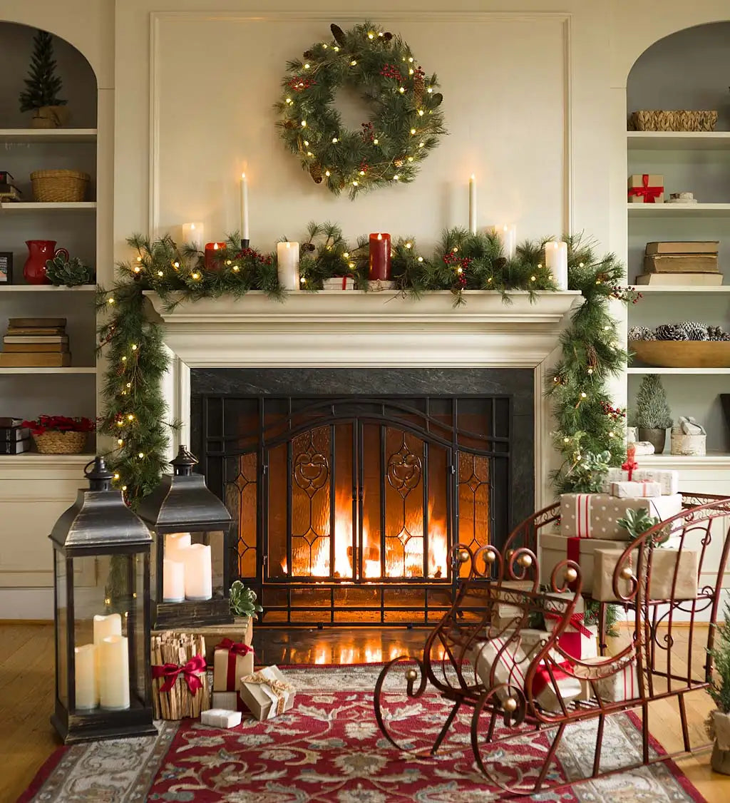 Plow & Hearth Red Metal Holiday Sleigh