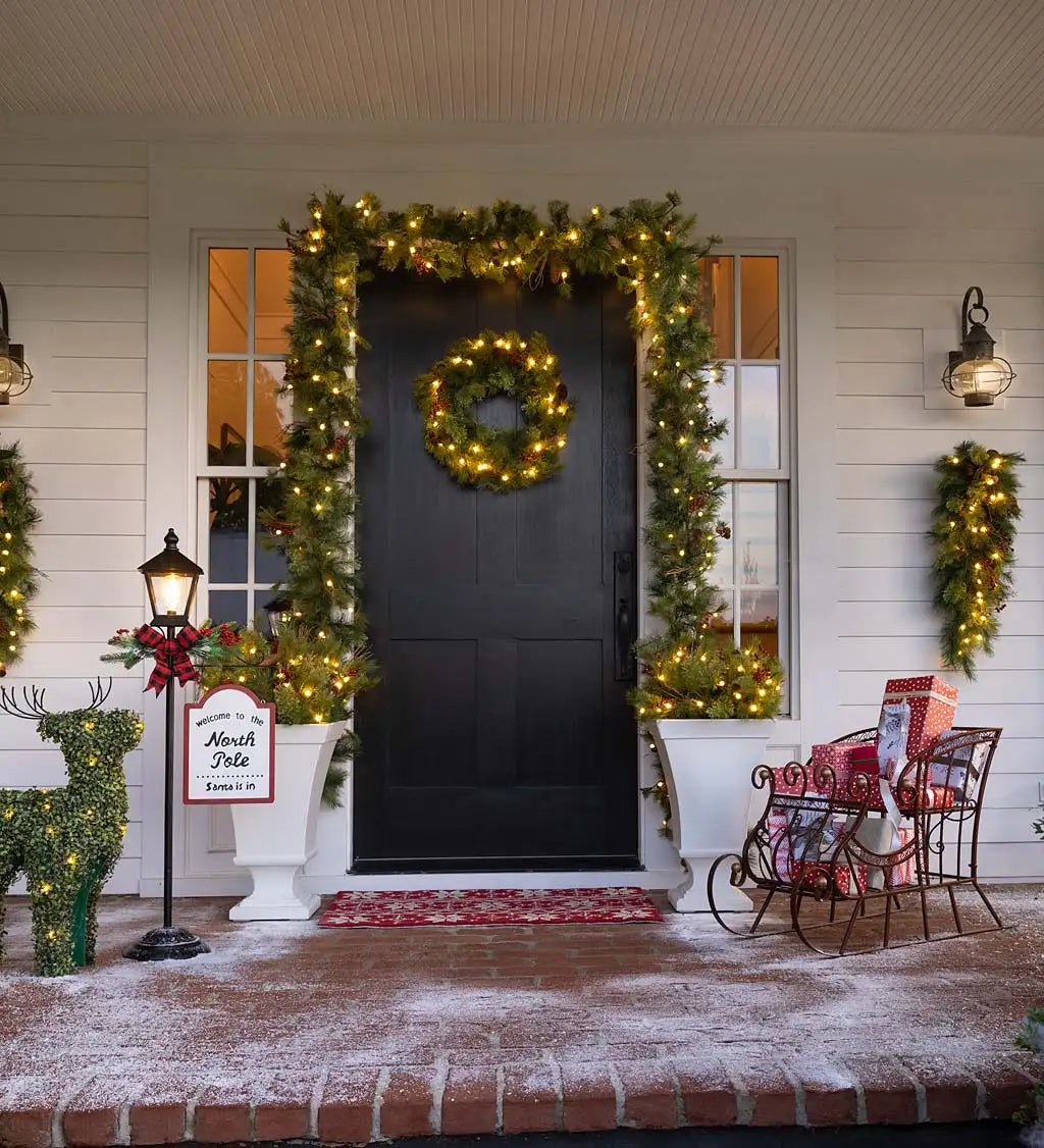 Plow & Hearth Red Metal Holiday Sleigh