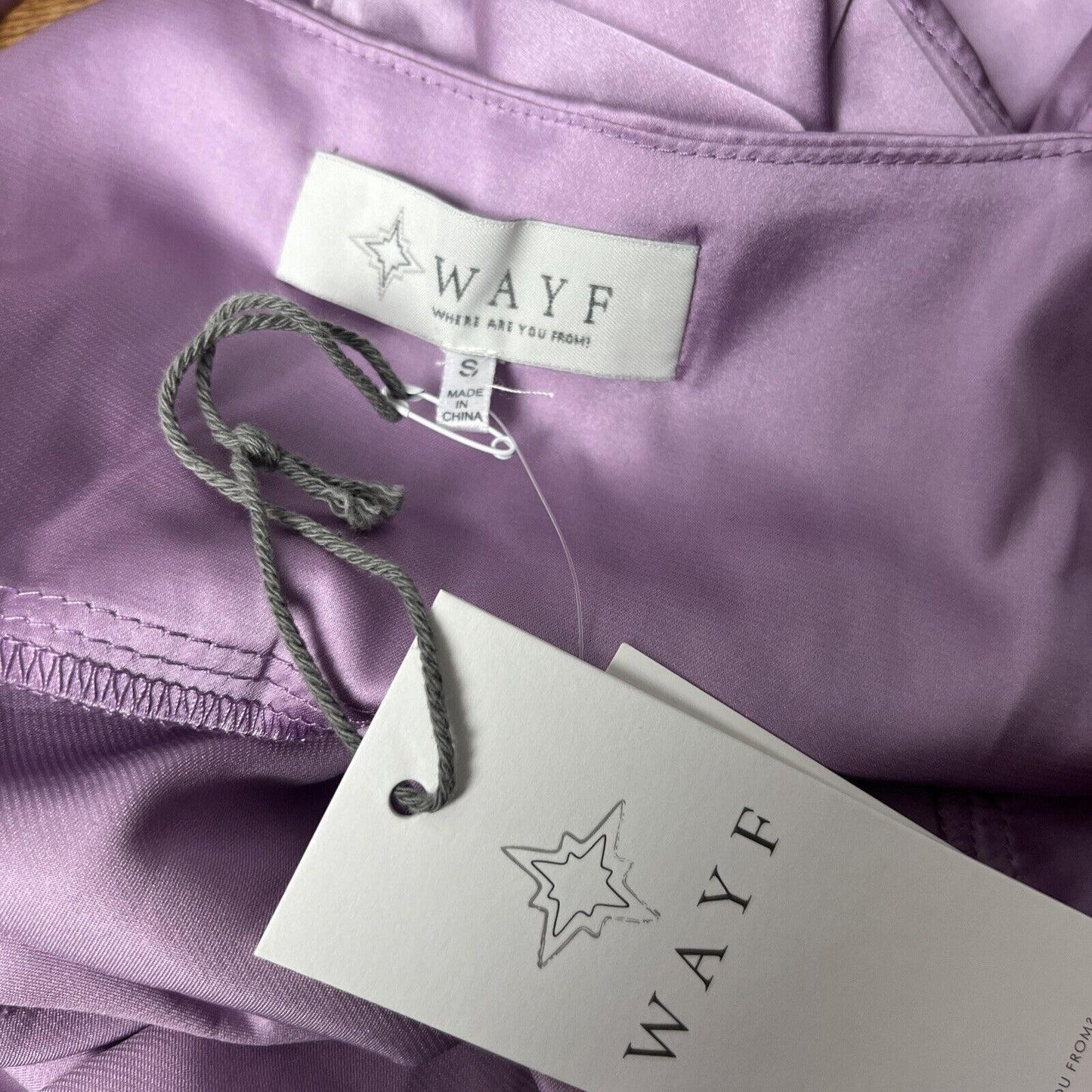 Wayf Womens Camisole Cami Top Purple Long Sleeve Spaghetti Strap Size S New
