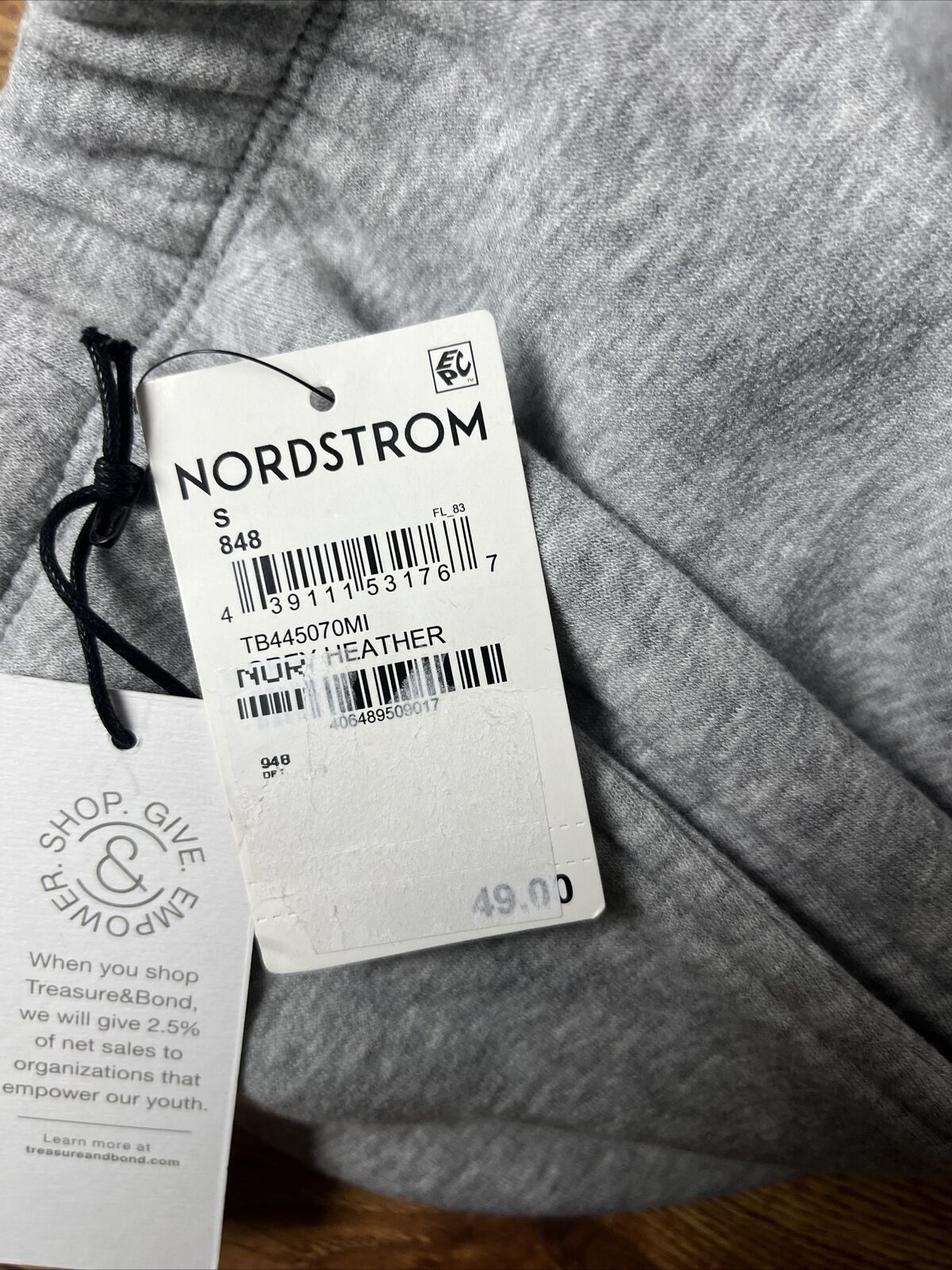 Treasure & Bond Boyfriend Sweatpants Grey Heather Women's Size SMALL