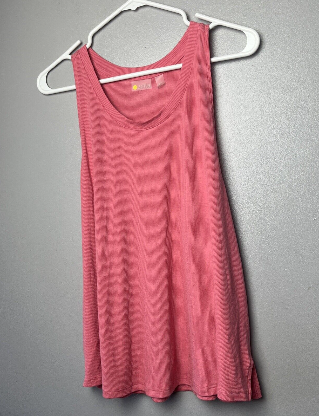 Zella Women's Splits Ribbed Tank Top NEW Size XXL Pink