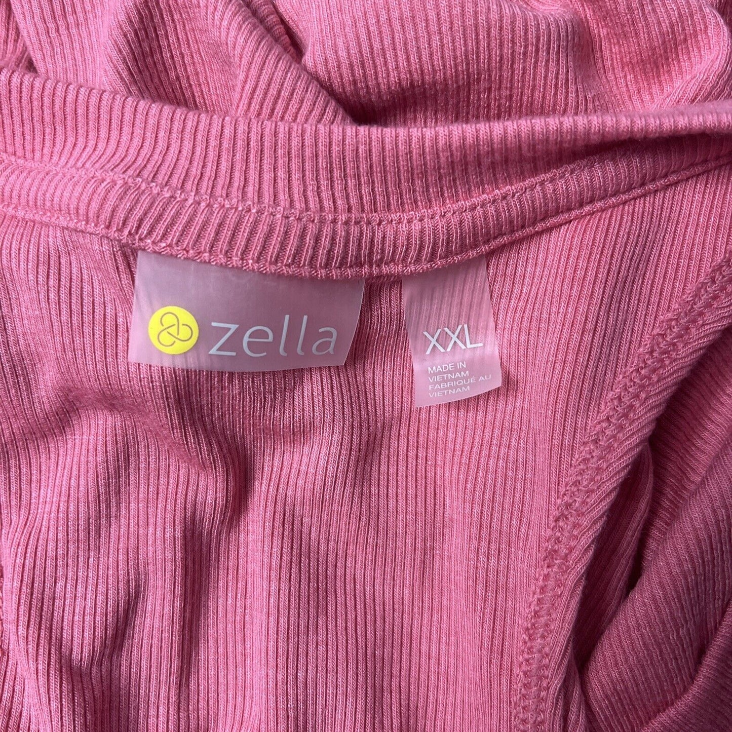 Zella Women's Splits Ribbed Tank Top NEW Size XXL Pink