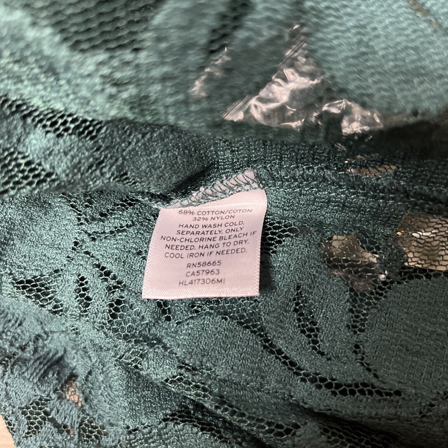 Hinge Women's Green bug Lace Tank Top Size S $48