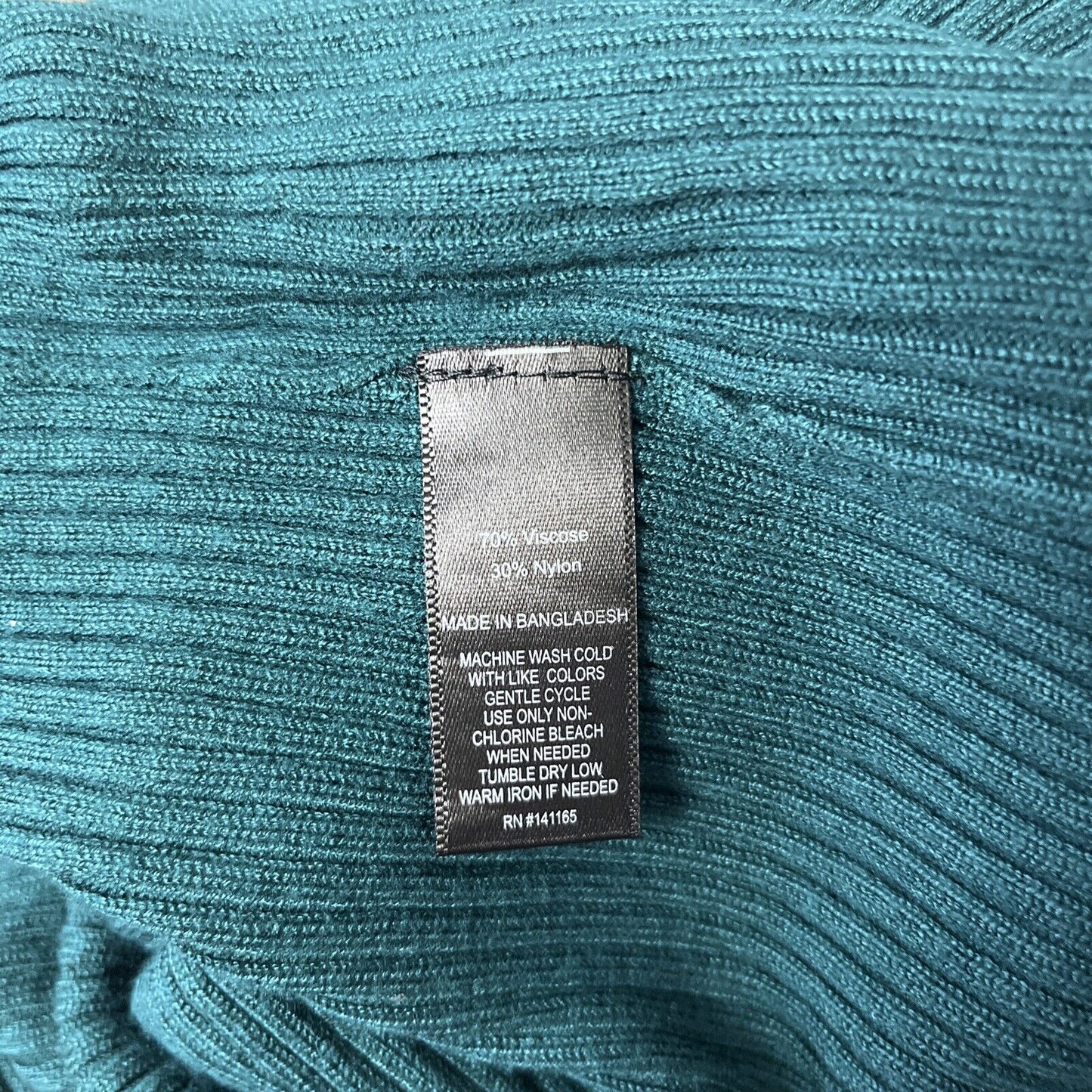 NWT Harve Benard Sweater Womens Large Teal Mock Neck Long Sleeves