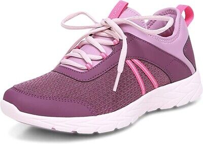 Vionic Womens Brisk Helena Lace-Up Leisure Shoe Supportive Walking Grape Size 9