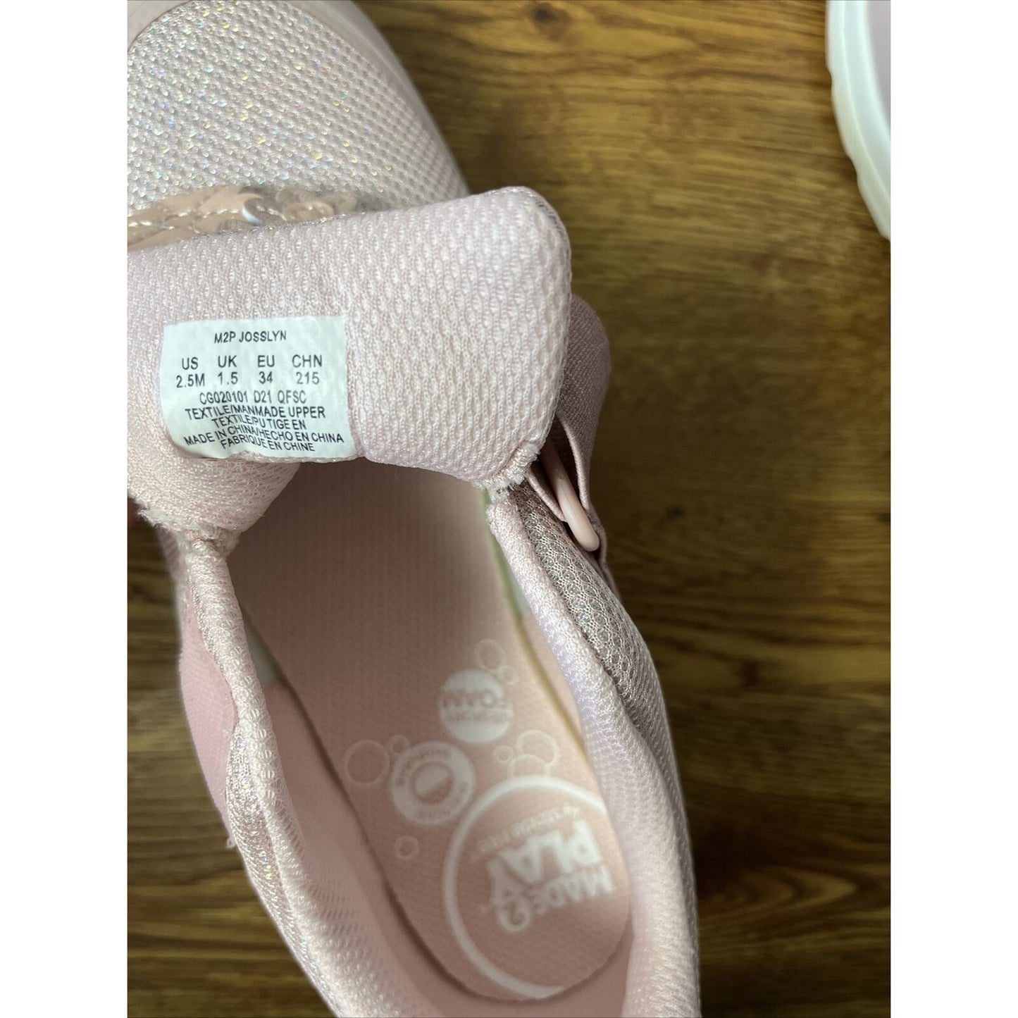 STRIDE RITE KID'S MADE2PLAY JOSSLYN SHOE Little Girl's size 2.5M pink sneaker