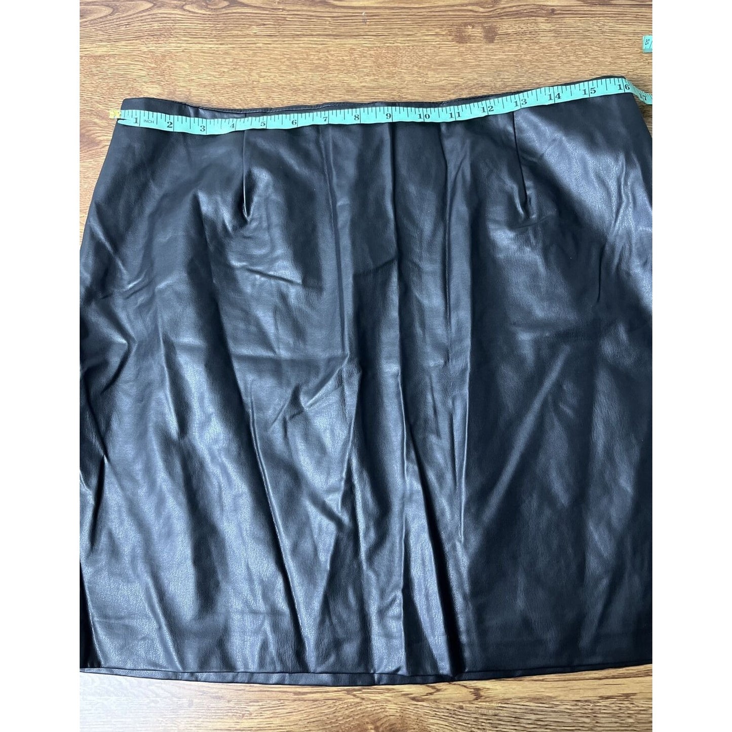 Cotton On Vegan Leather Black Mini Skirt Size XL