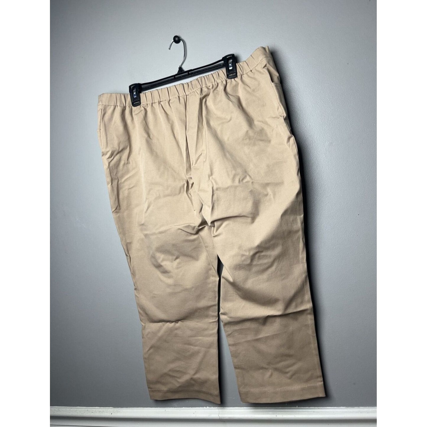 Isaac Mizrahi Regular 24/7 Stretch Crop Pants w/Pockets White Plus Petite 20WP
