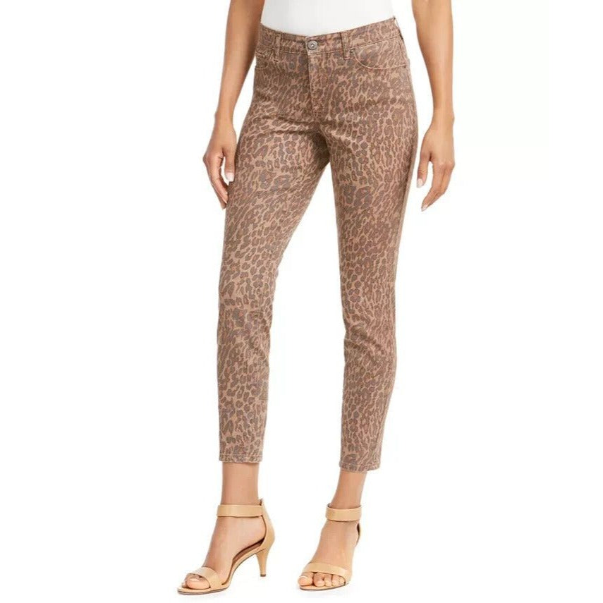 STYLE & CO Women's Leopard-Print Curvy-Fit Skinny Jeans, Created for Macy's 4P