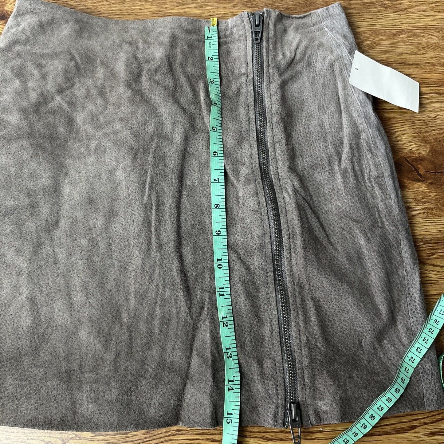 Blank NYC Zip Suede Miniskirt in High Altitude size 25 NWT