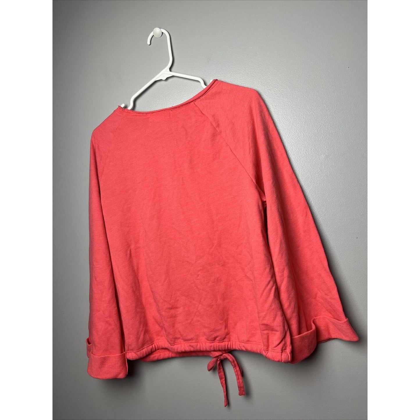 Treasure & Bond Tie Waist Sweatshirt in Red Cayenne X-Small NWT