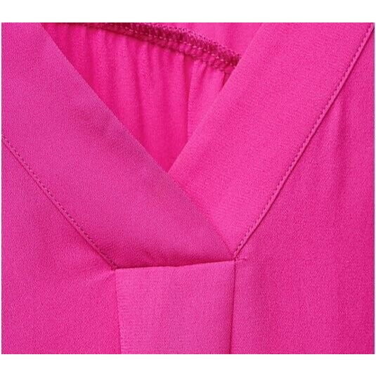 Belle by Kim Gravel Long-Sleeve V-Neck Blouse Pink Large A382364