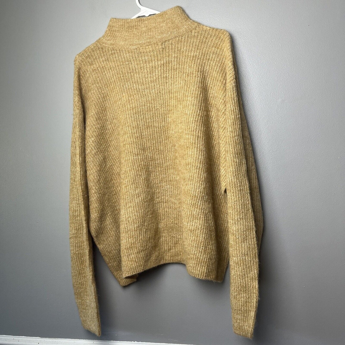 Vero Moda zip funnel neck sweater in camel size XL