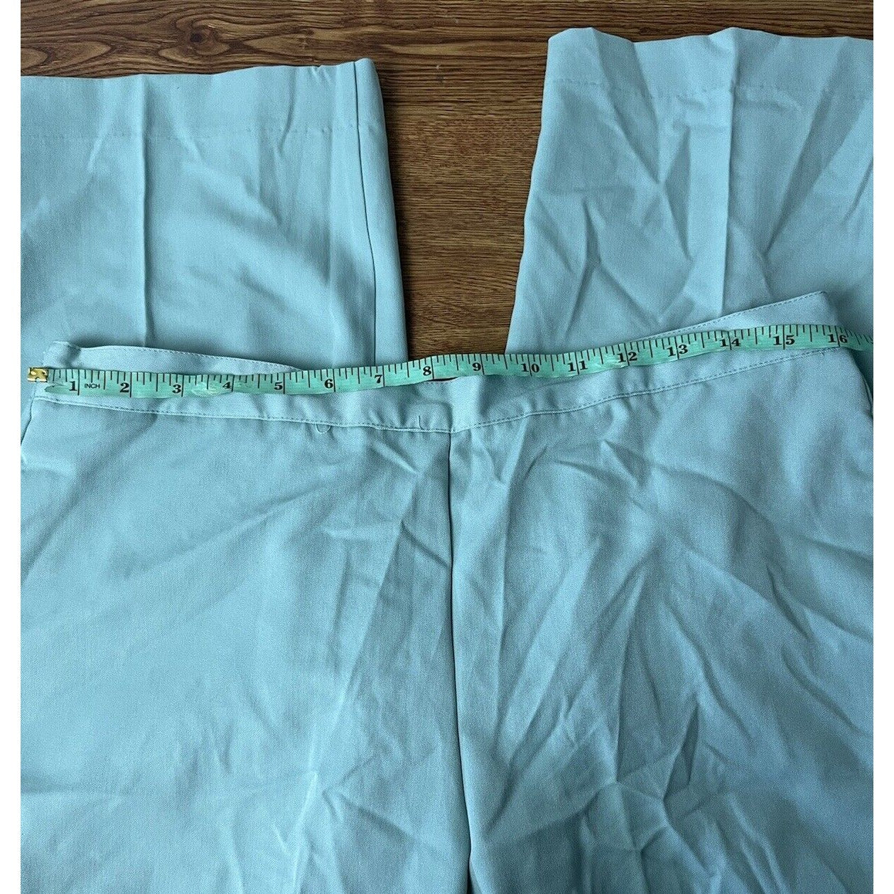 Alfred Dunner Womens Pants Size 12 Color Seafoam Pockets Pull On Elastic Waist