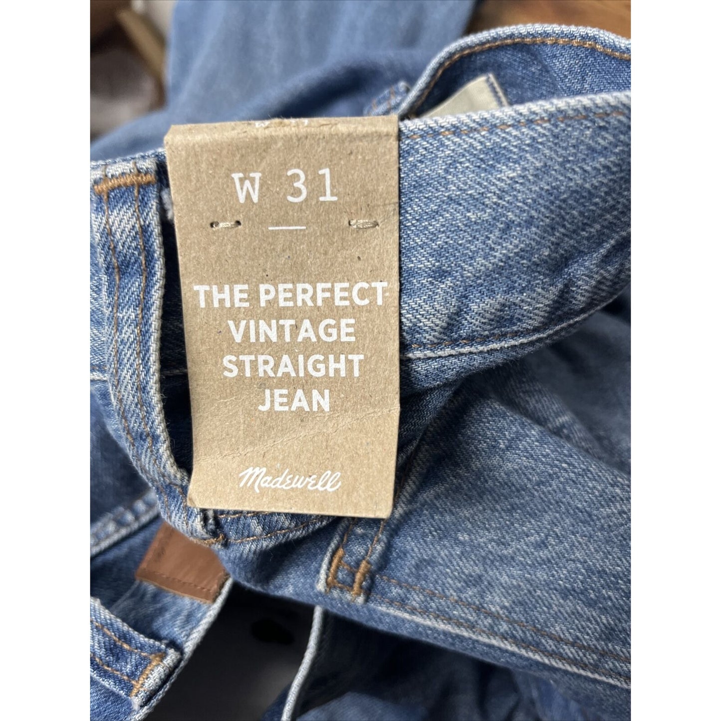 MADEWELL The Perfect Vintage Straight High Waist Jeans in Moultrie Wash Size 31